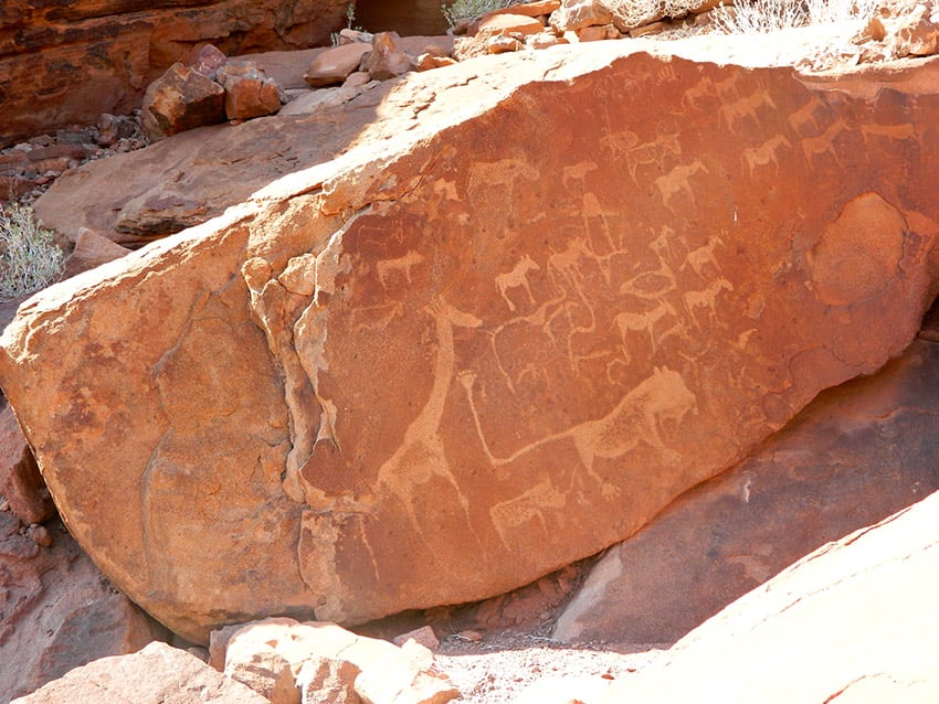 Twyfelfontein, rock engravings, Namibia