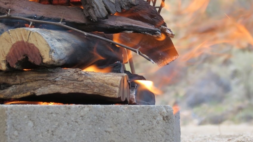Traditional Namibian barbecue with boerewors and lamb chops