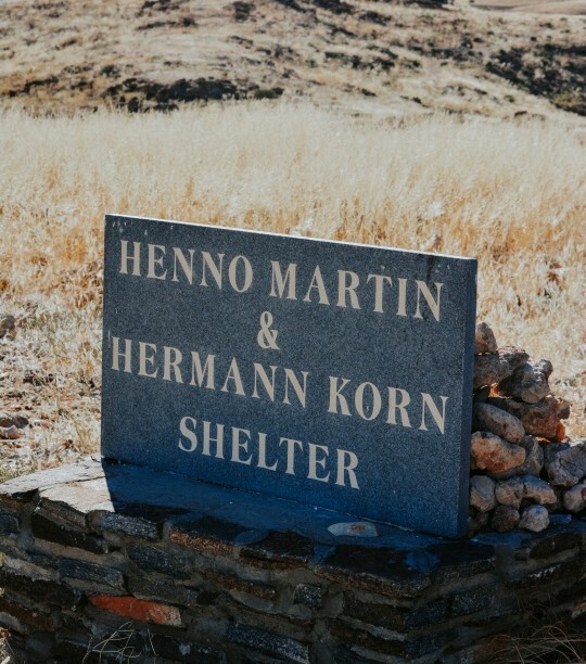 Henno Martin and Hermann Korn, their survival in the Namib Desert, and the shelters they left behind in Namibia