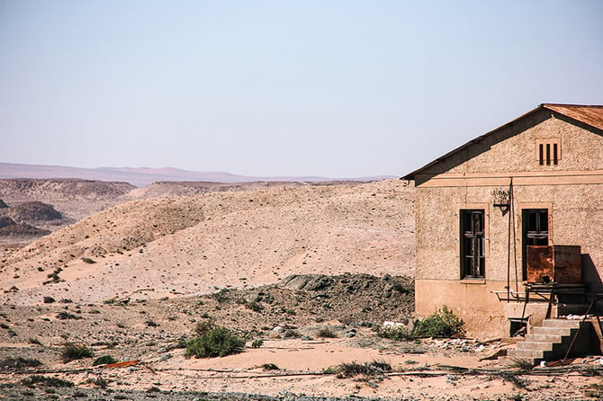 Deserted building, Pomona, Sperrgebiet, Namibia