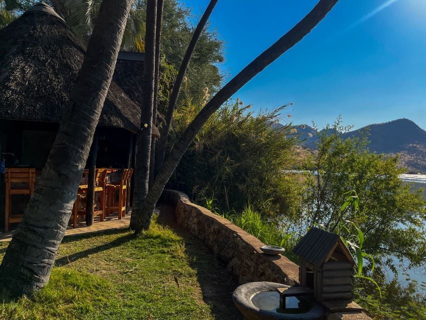 Scenic bar area of the Omarunga Epupa Falls Camp. 