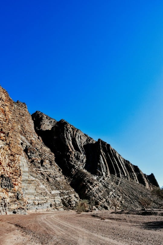 Rocky ravines along the Ugab River in Damaraland Namibia