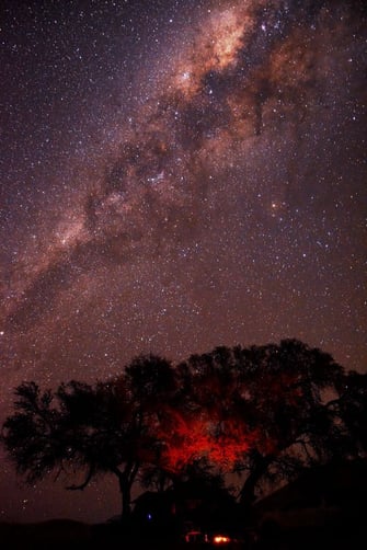Milkyway captured at night in the NamibRand Nature Reserve. 
