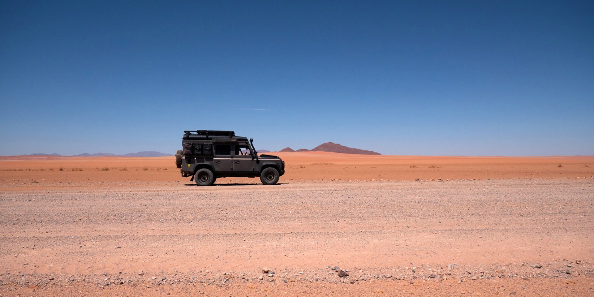 Jeep in the Namib Desert, Namibia